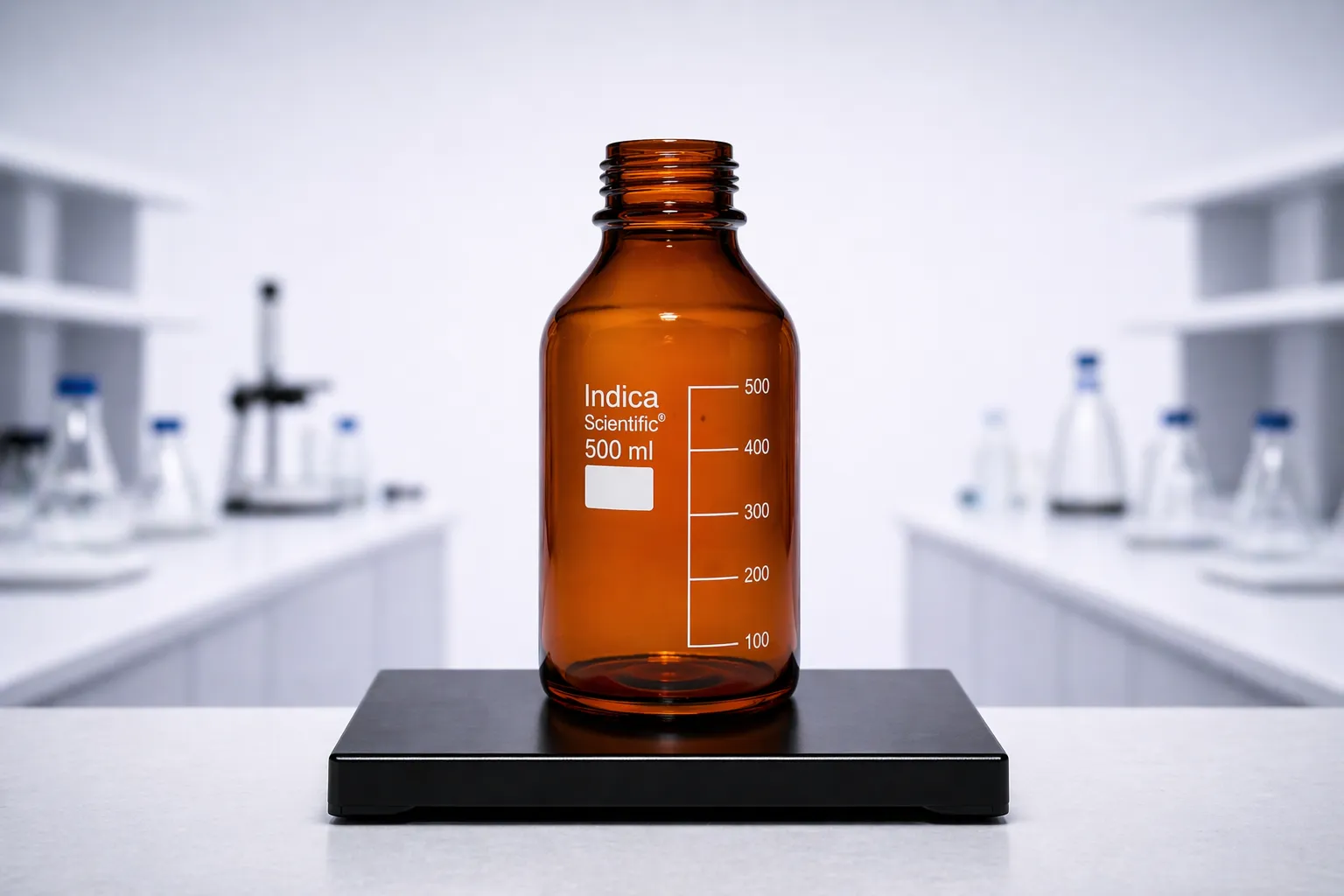 Amber Glass Media Bottle for UV Protection